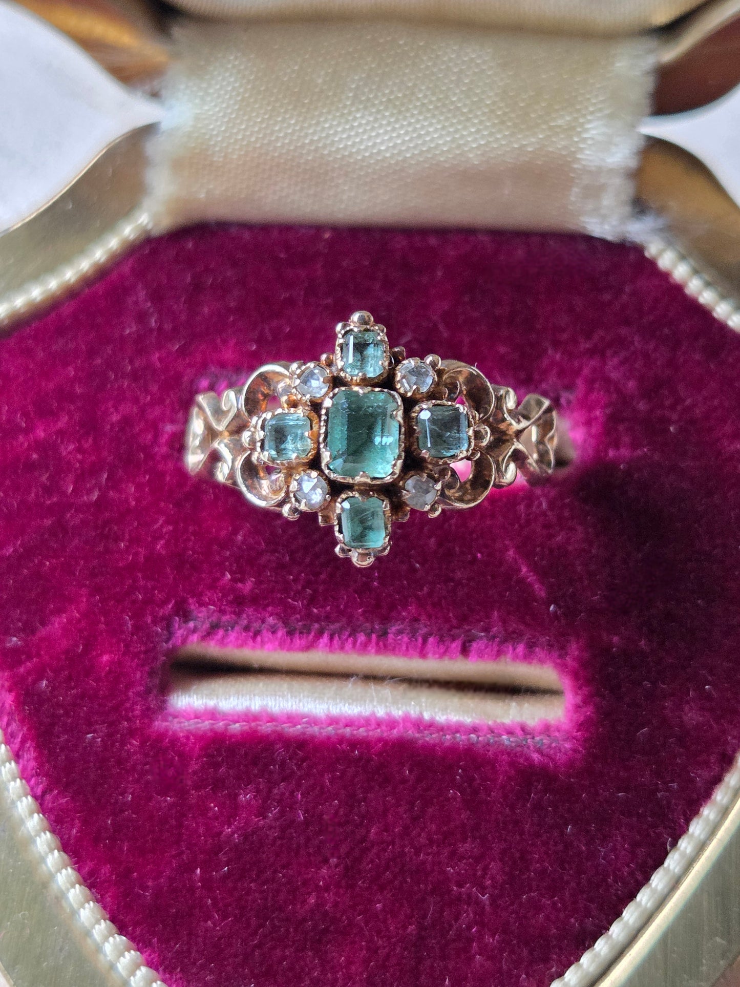 Vintage Emerald and Diamond Ring
