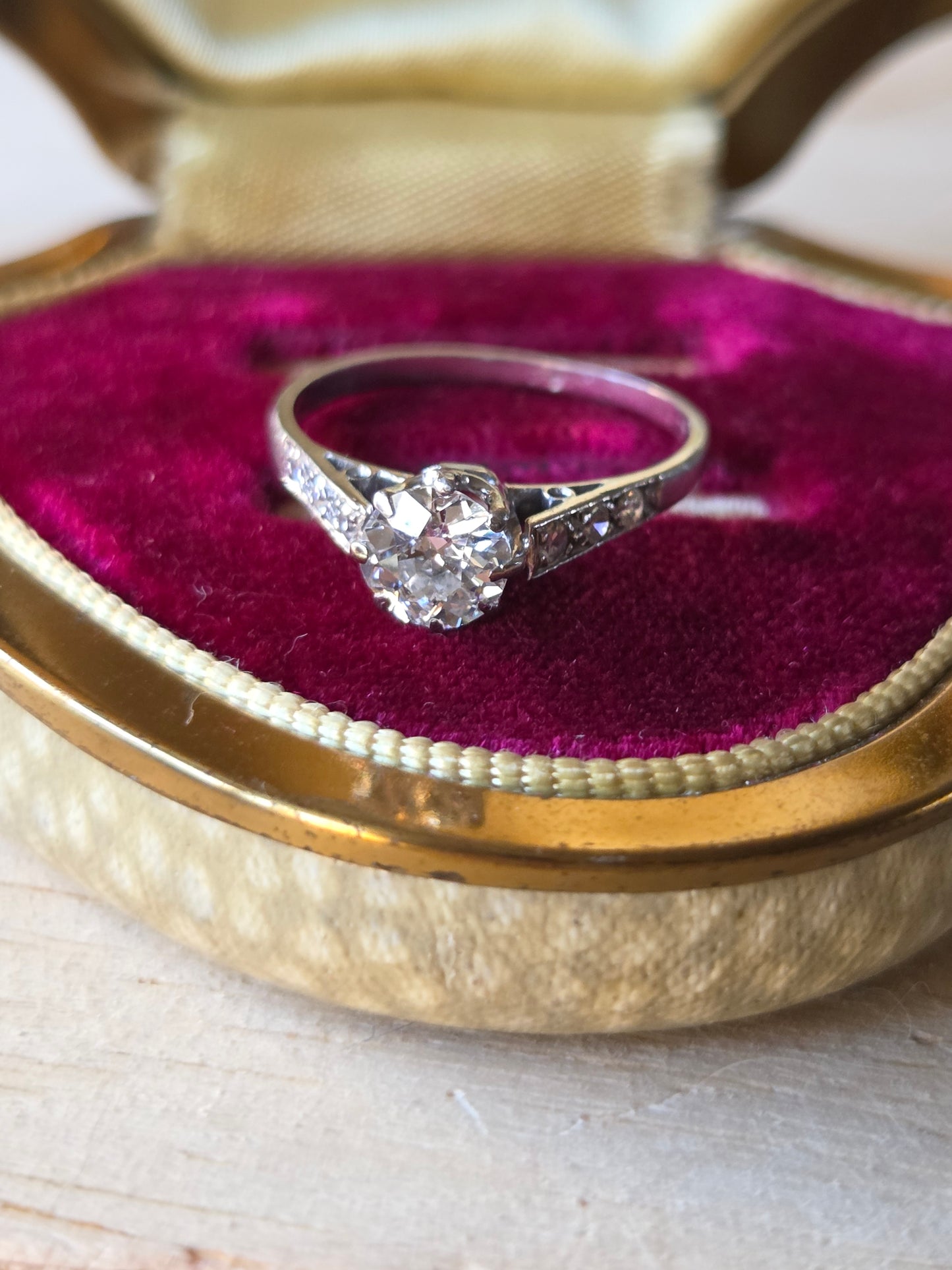 Edwardian Platinum 0.95ctw Diamond Ring