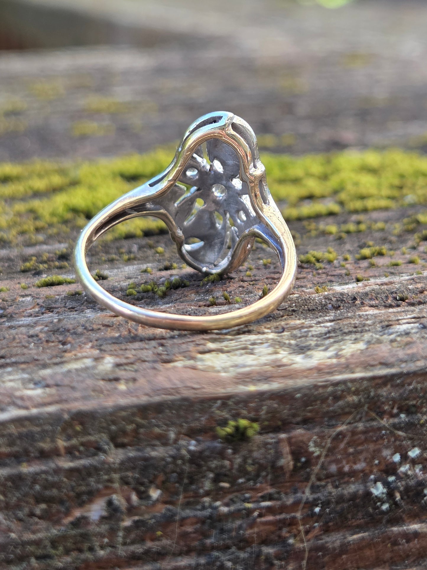 Art Deco Shield Dinner Ring
