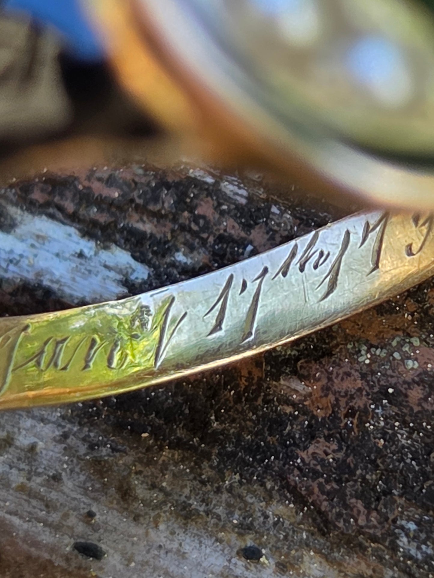 Victorian Mourning Enamel 15k Gold Ring