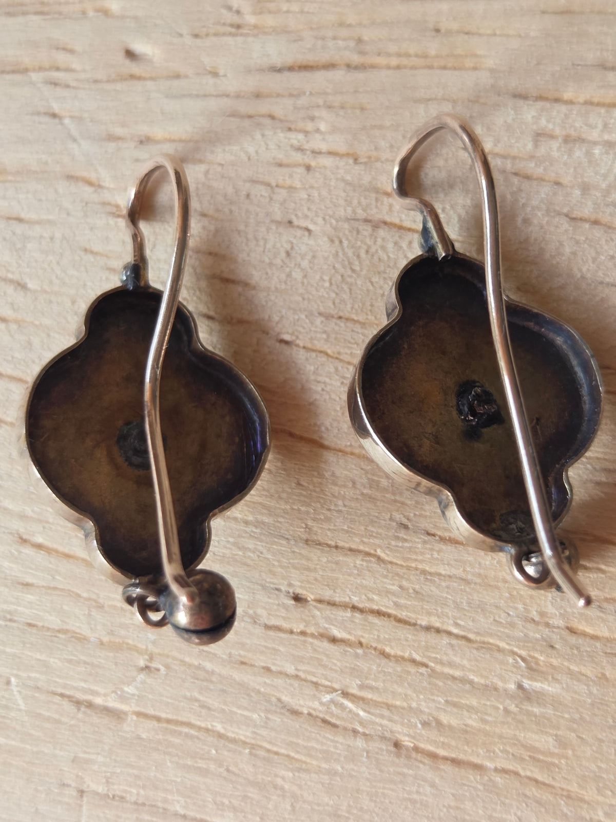 Victorian Taille d’Epargné Earrings 12k Gold