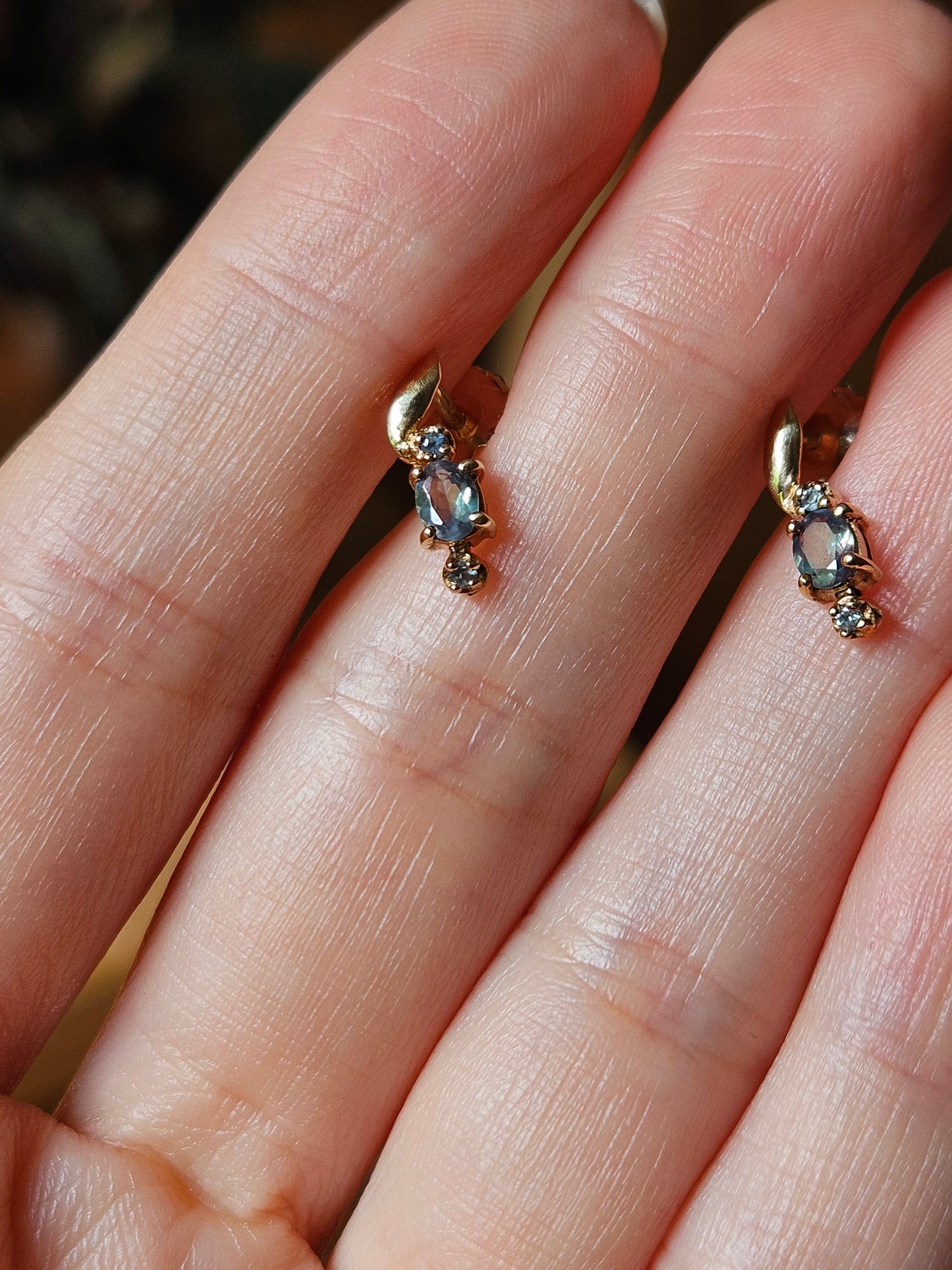 Custom Natural Alexandrite Earrings