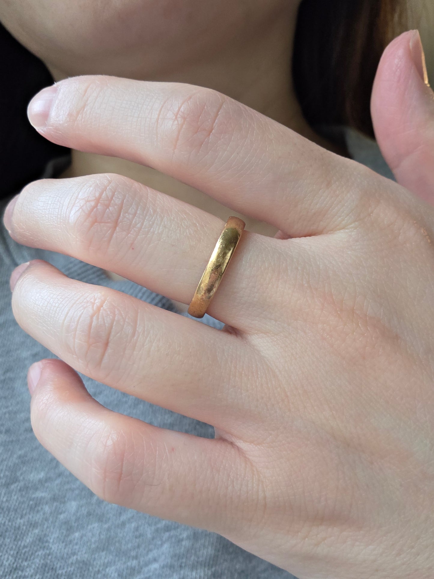 22k Gold Victorian 1855 Wedding Band