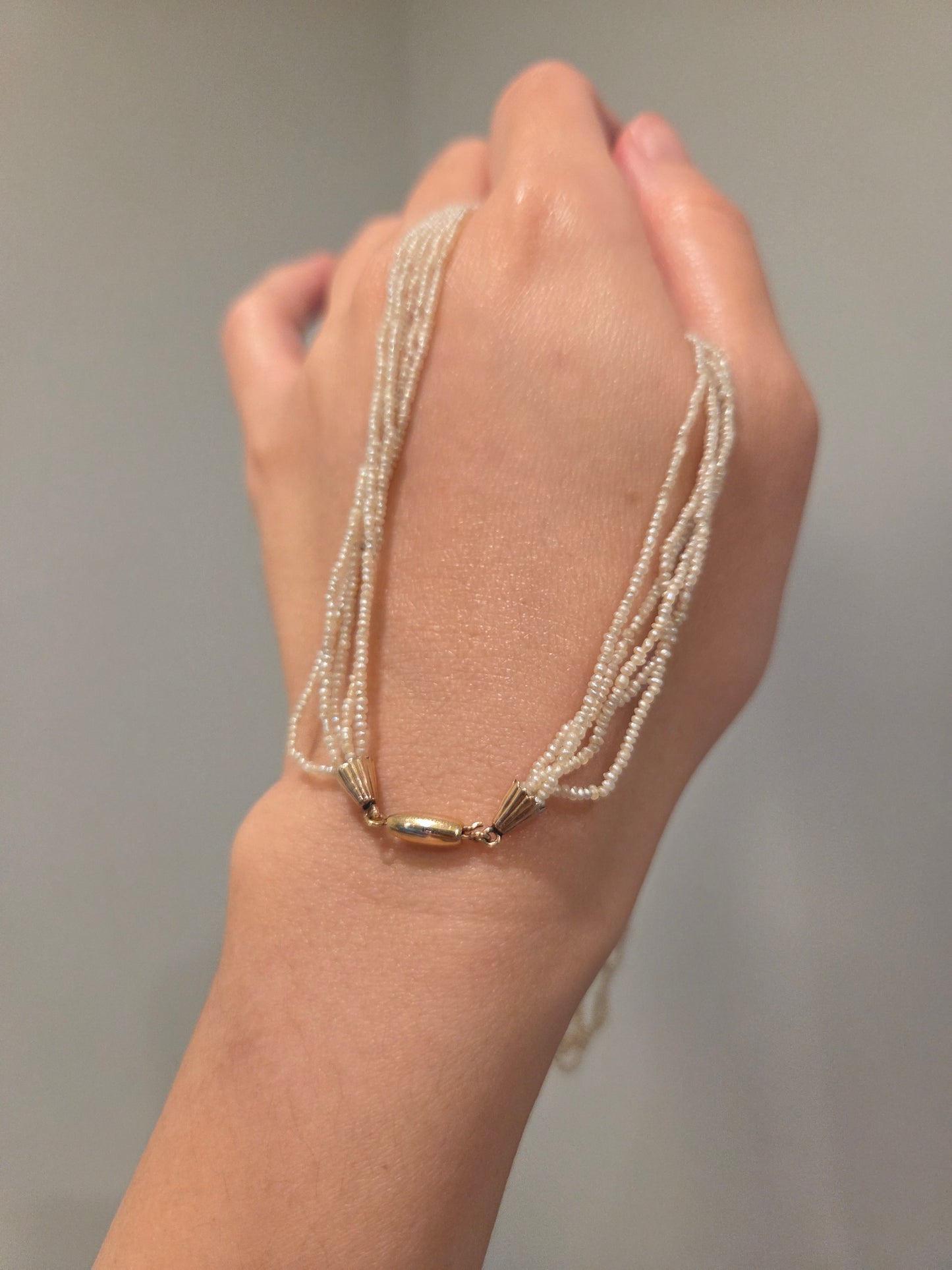 GIA Natural Saltwater Antique Pearl Necklace