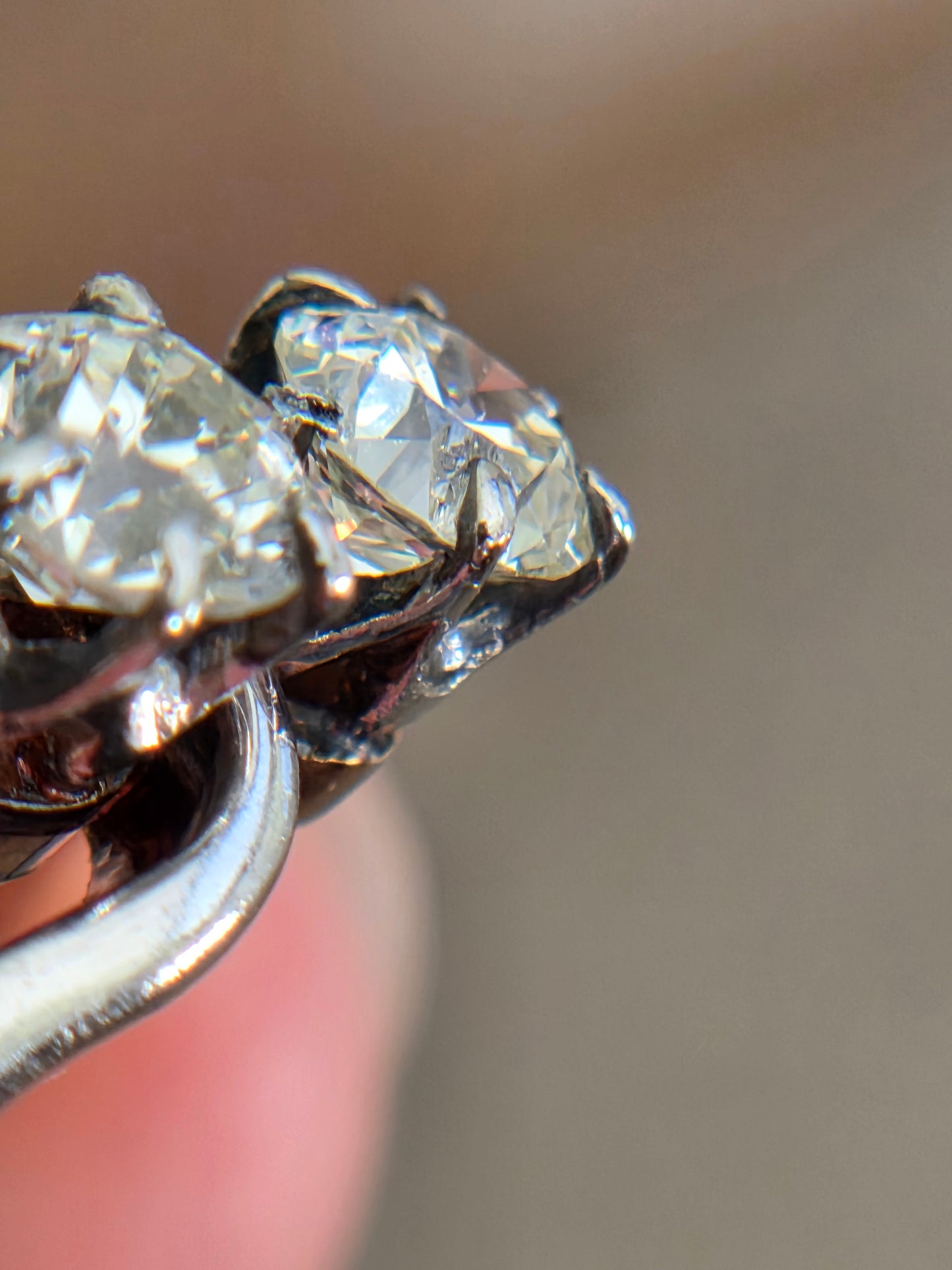Edwardian Toi et Moi Ring 0.72ctw Diamond Ring